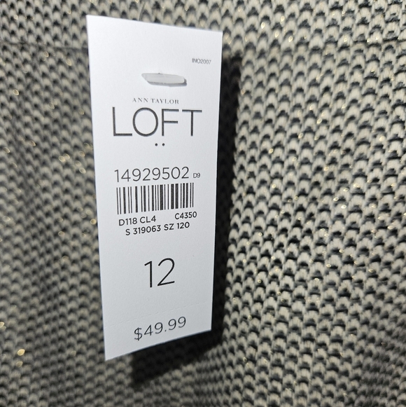 NWT Loft Gold Shimmer Embroidered Pencil Skirt - Picture 2 of 6